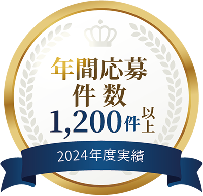 2024年度実績 年間応募件数1,200件以上