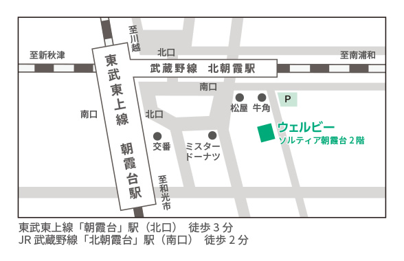 ウェルビー朝霞台駅前センター地図