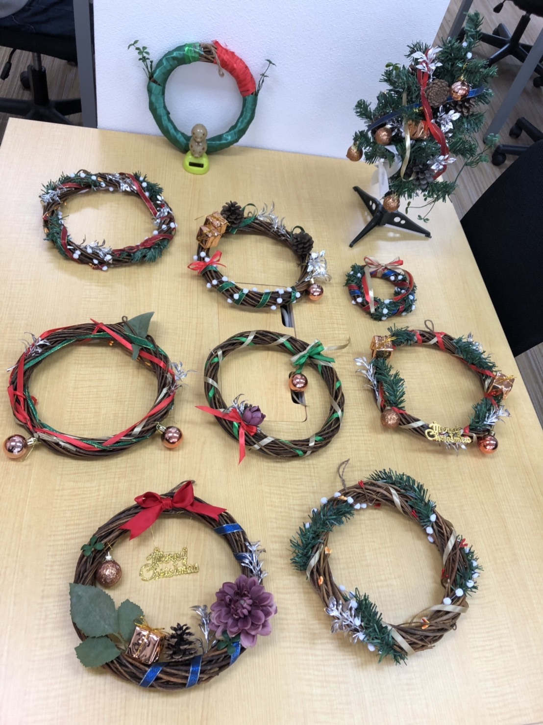 クリスマスリース作り