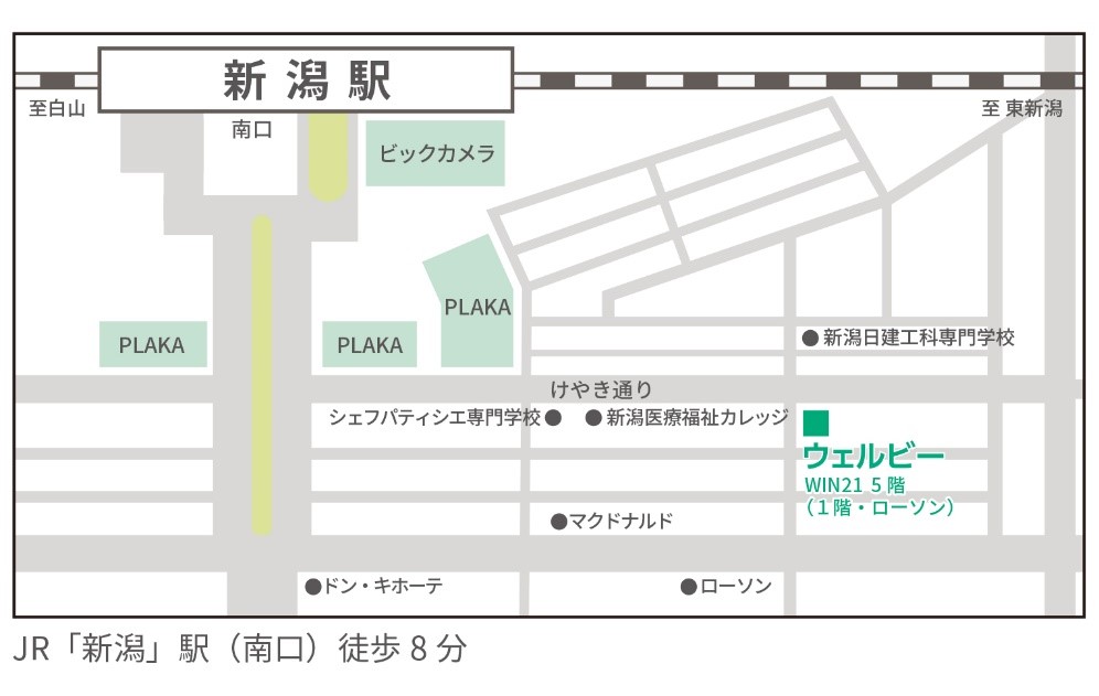 ウェルビー新潟センター地図